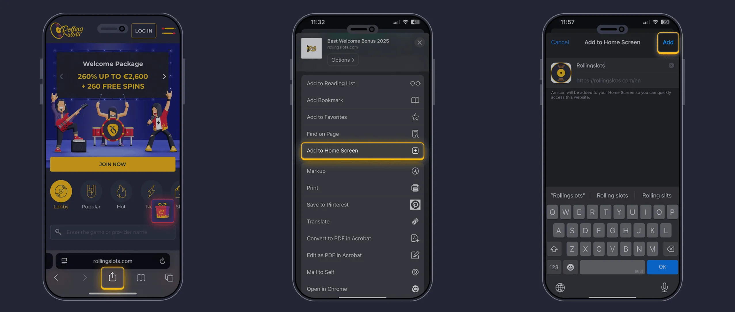 Rolling Slots Install App